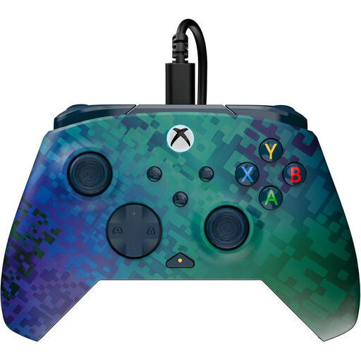 Turtle Beach Rematch Wired Controller USB Cable 2.5m - Programmable Buttons & Audio Controls - Xbox Series X|S, PC (Microsoft Official License) - Advanced Glitch Pattern