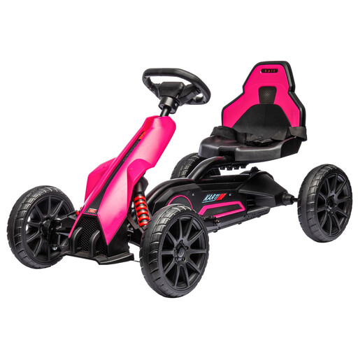 HOMCOM 12V Electric Go Kart for Kids in Pink
