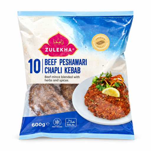 Zulekha 10 Beef Peshawari Chapli Kebab 600g