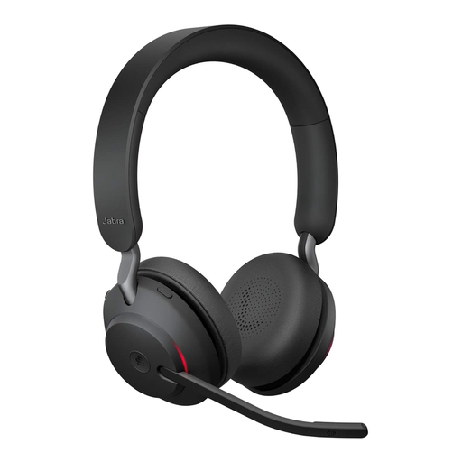 Jabra Evolve2 65 Wireless Headset, Black (Stereo, Microsoft Teams Certified, USB-A Adapter)