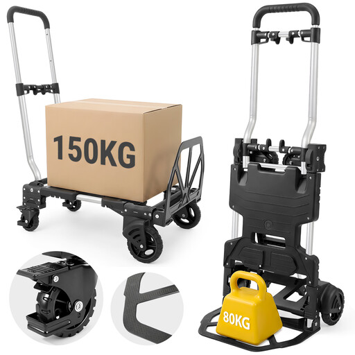 Sack Truck Folding & Folding Transport Trolley 2-in-1
