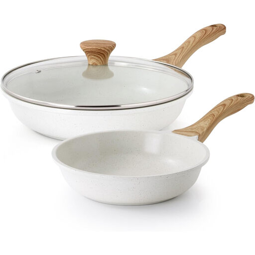 SENSARTE White Ceramic Nonstick Skillets