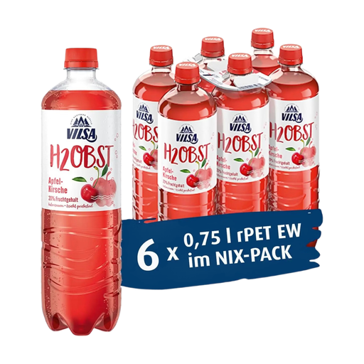 Vilsa H2Obst Apple-Cherry Soft Drink 6x0.75L