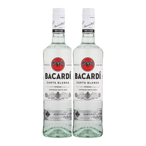2 x Bacardi White Rum 70cl