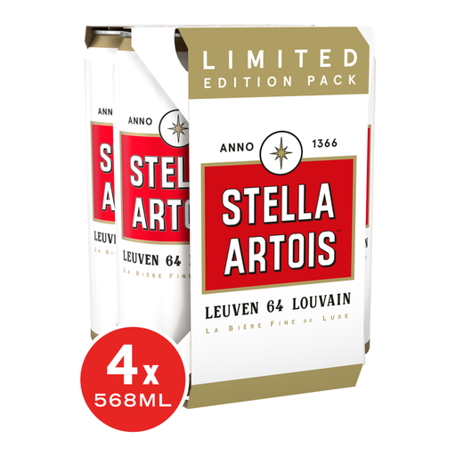 Stella Artois 4 X 568ml