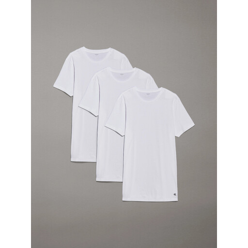 Calvin Klein 3 Pack Crewneck T-Shirt - Cotton Classics - White