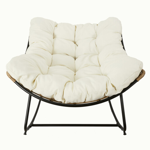 Tulum Rocking Chair with beige cushion