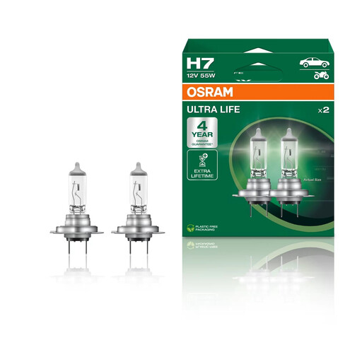OSRAM ULTRA LIFE H7 halogen bulbs