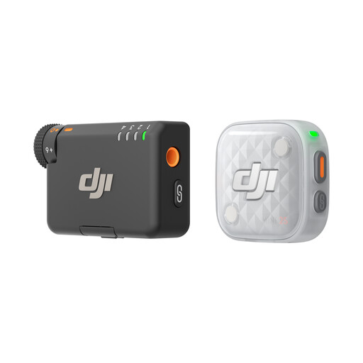 DJI Mic Mini 2S kit with one transmitter, mobile receiver and charging case
