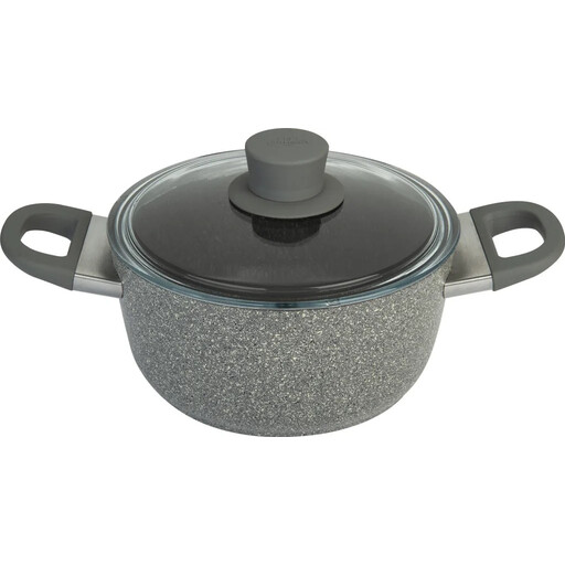 Ballarini Murano Aluminium Cooking Pot with Glass Lid, 24 cm