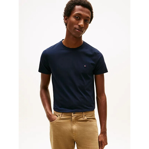 Tommy Hilfiger CORE STRETCH SLIM C-NECK TEE Men L Desert Sky