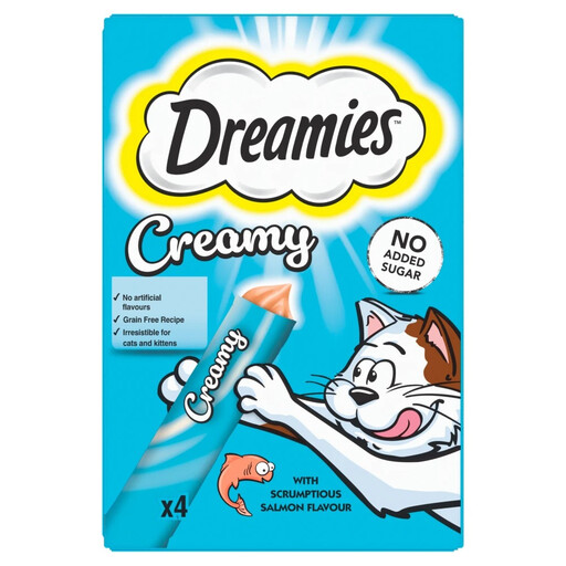 Dreamies Creamy Snack Cat & Kitten Treat with Salmon