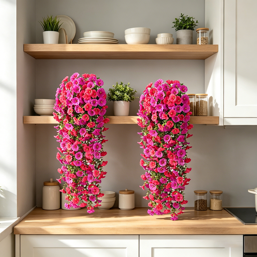 Künstliche Petunien in Fuchsia und Rosarot