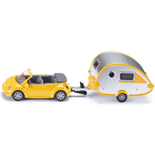 SIKU VW Beetle toy model with caravan