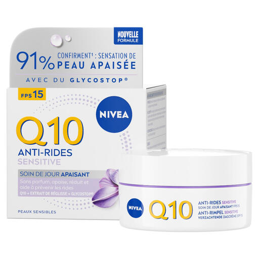 妮维雅 Q10 敏感肌舒缓抗皱日霜 SPF15