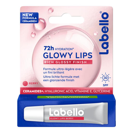 Labello Hyaluron Lip Balm Stick Tube Glow Berry Tinted SPF30 10 ml