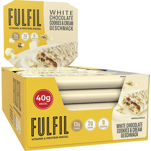 FULFIL Vitamin & Protein Bar White Chocolate. Cookies & Cream Flavour