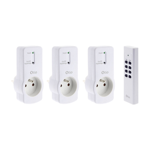 Zenitech Pack of 3 Remote-Controlled Outlets - White