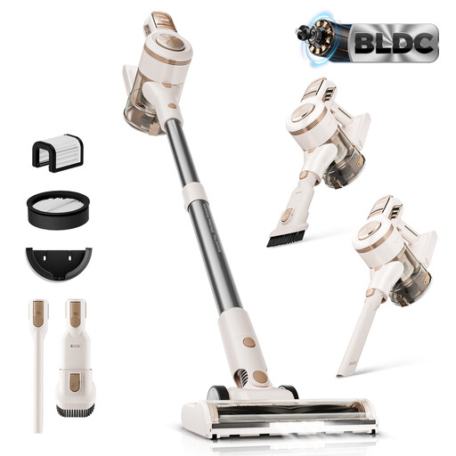 ROUNY Cordless Stick Vacuum Cleaner, 45kPa Powerful Suction
