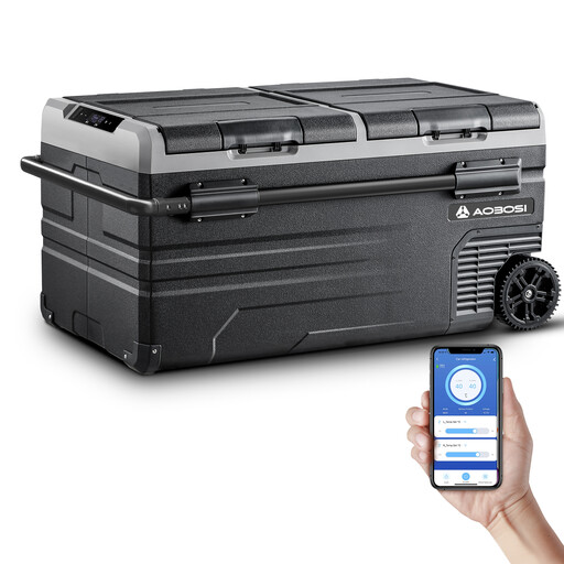 AAOBOSI 95L Compressor Cool Box Dual Zone