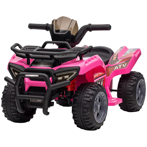 HOMCOM 6V Kids Electric Ride on Quad Bike in Pink