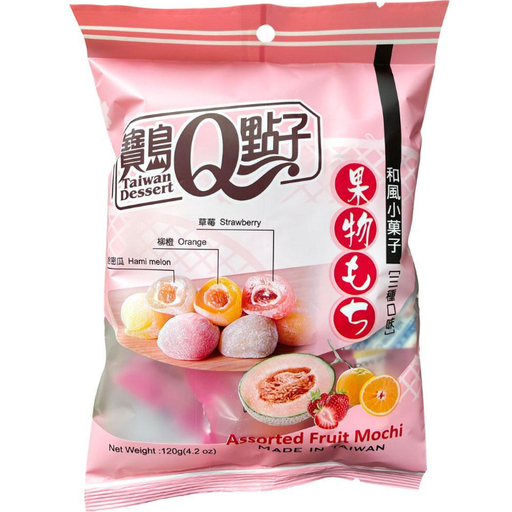 Q-Brand Assorted Fruit Mini Mochi 120g