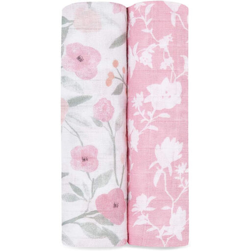 aden + anais Boutique Cotton Muslin Swaddles 2 Pack Ma Fleur