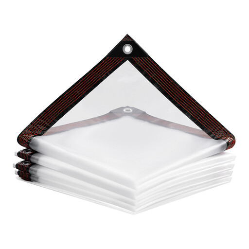Laneetal Transparent Outdoor Tarp, Durable PE Cover, Waterproof