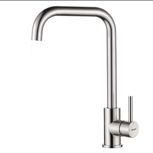 Ibergrif Kitchen Tap, High Spout, 360° Swivel Single Lever, Dual Control Hot & Cold, GREY