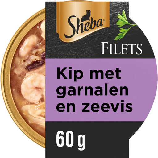 Sheba Filets Wet Cat Food Shrimp Ocean Fish Chicken in Sauce
