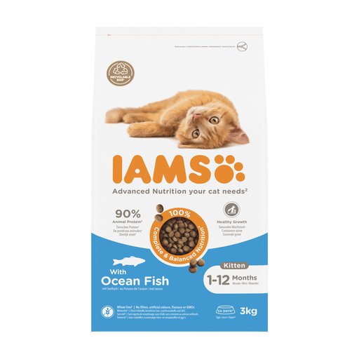 Iams cat kitten ocean fish 3kg