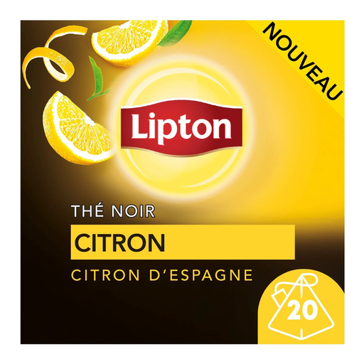 Lipton lemon black tea, 20 tea bags, 34 g