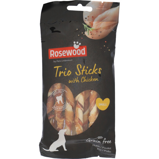 Rosewood Dog Trio Sticks Small 10pcs