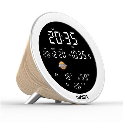 Nasa WSP1700 weather station with dark wood finish
