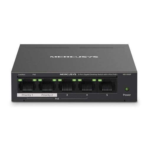MERCUSYS MS105GP PoE Switch 5-Port Gigabit
