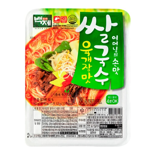 BAEKJE Rice Noodle Spicy Beef Soup Flavor 92g