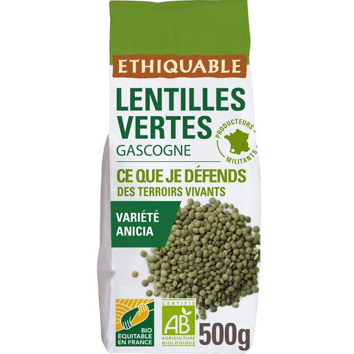 ETHIQUABLE Organic Green Lentils 500g