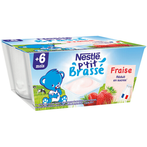 Nestlé P'Tit Brassé, quatre pots de 100 g, dès 6 mois