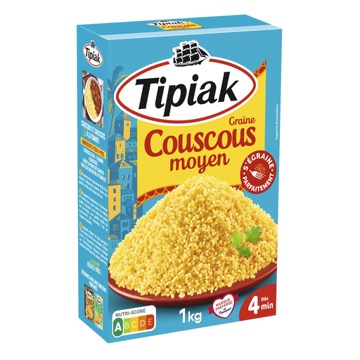 1 kg pack of TIPIAK medium couscous