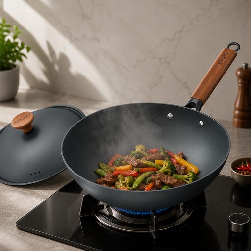 Sanho 32cm Wok with Lid