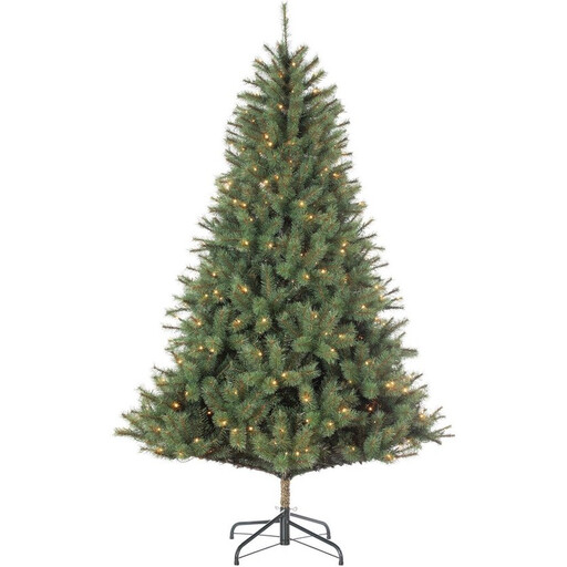 Norwood LED Christmas Tree, Green, Warm White, 270 Tips, 850 LEDs, with Timer & Dimmer, H185 x D119 cm