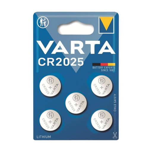 VARTA Batteries Button Cells CR2025, 5 Pieces