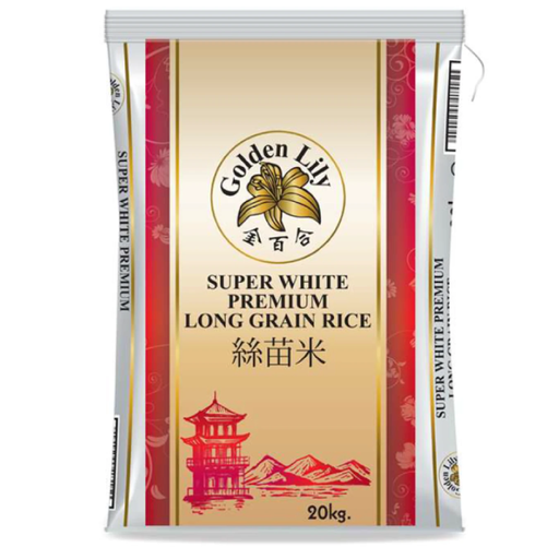 Golden Lily Premium Super White Long Grain Rice - 20 kg