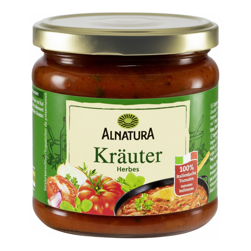 Alnatura Tomato Sauce with Herbs in a bottle
