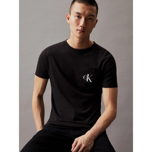 Calvin Klein Core Monologo Pocket Slim Tee CK Black Men L