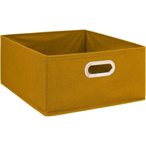 5 Five Simply Smart Velvet Basket 31 x 31 x 15cm Mix n Module Mustard Yellow