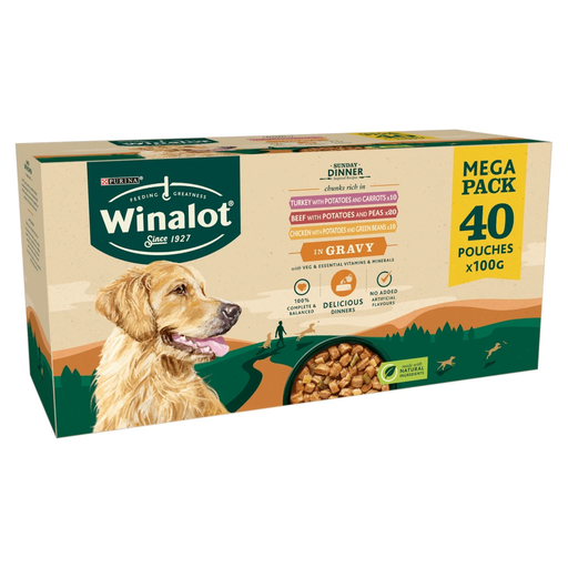 Winalot Sunday Dinner Dog Food Pouches 40 x 100g