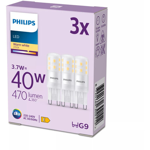 Philips LED Capsule - 40 W - G9 - 3 Pack