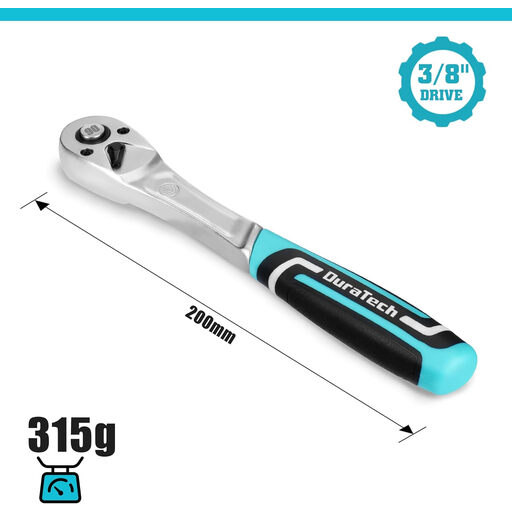DURATECH Ratchet Handle, 3/8" Square Drive