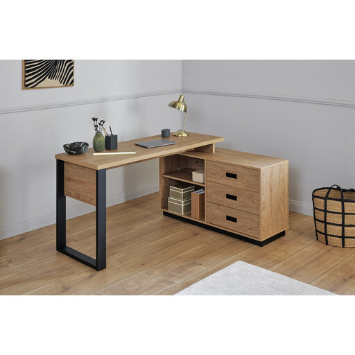 jahnke Eckschreibtisch RIVA im Loft-Stil